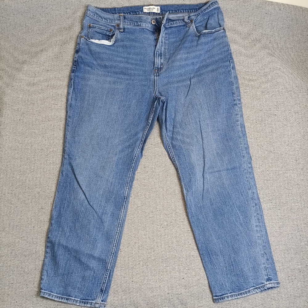 Abercrombie & Fitch The Ankle Straight Jeans Womens 18R Blue Excellent High Rise